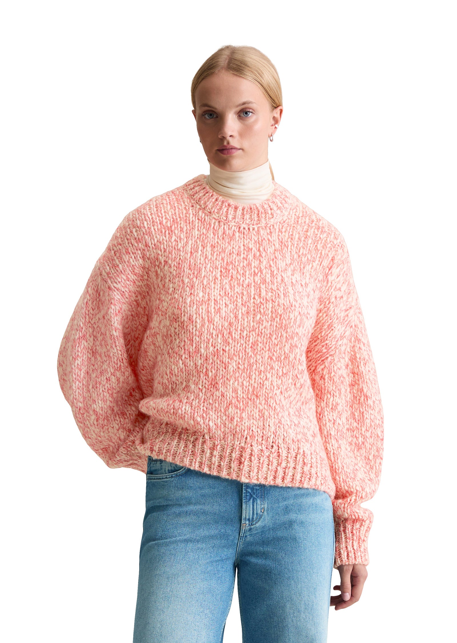 Strickpullover aus Wollmix - 8375-Light Pink_Multi_01 - Rosa