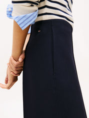 Bundfaltenhose Wide Leg - C1G-BLUE - Blau