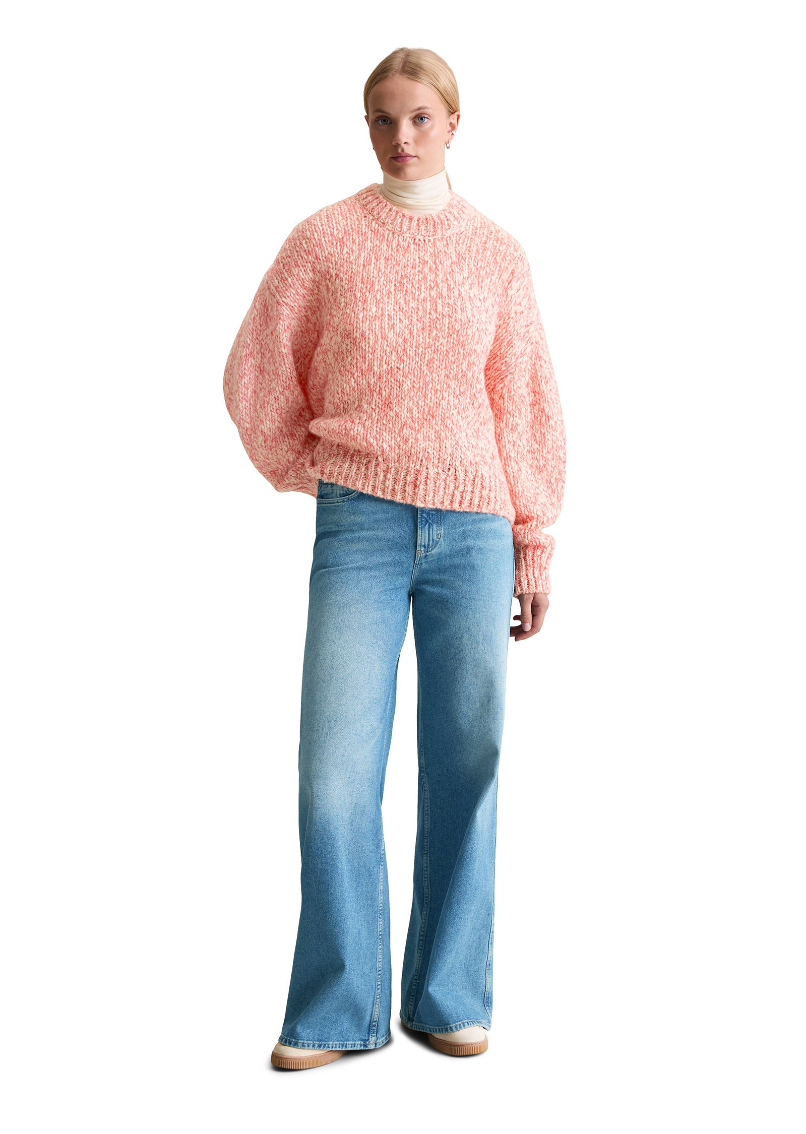 Strickpullover aus Wollmix - 8375-Light Pink_Multi_01 - Rosa