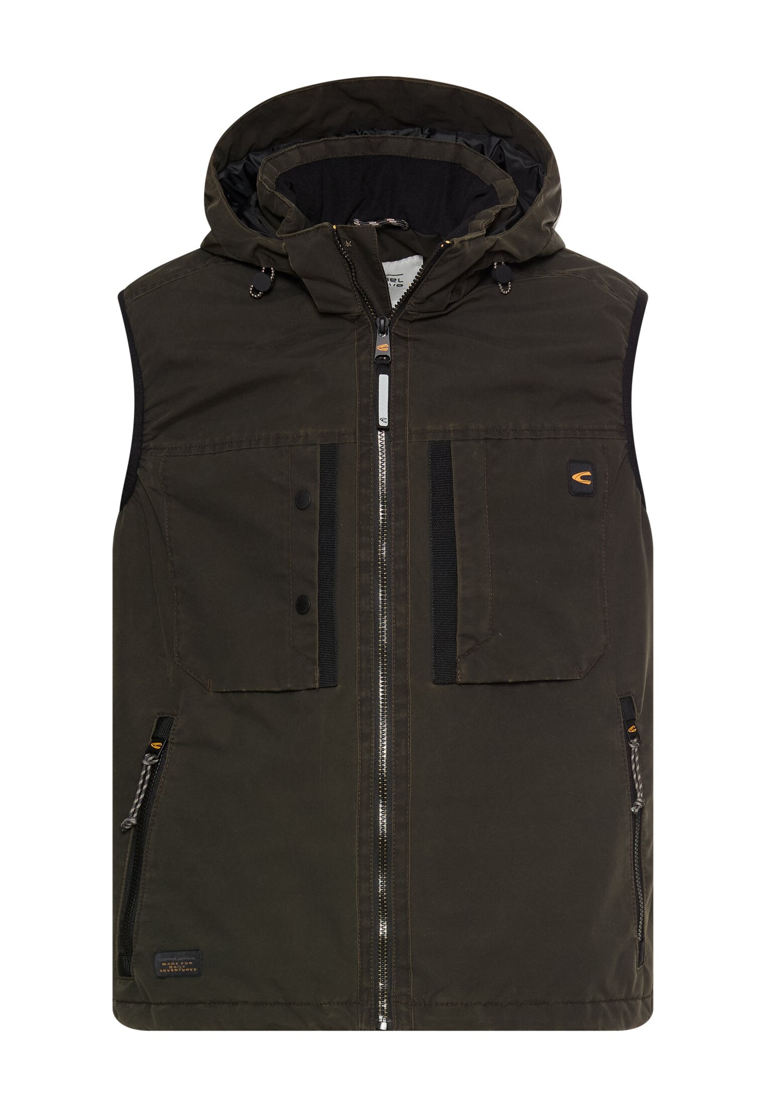 Weste mit Kapuze - 27-Dark Brown - Braun