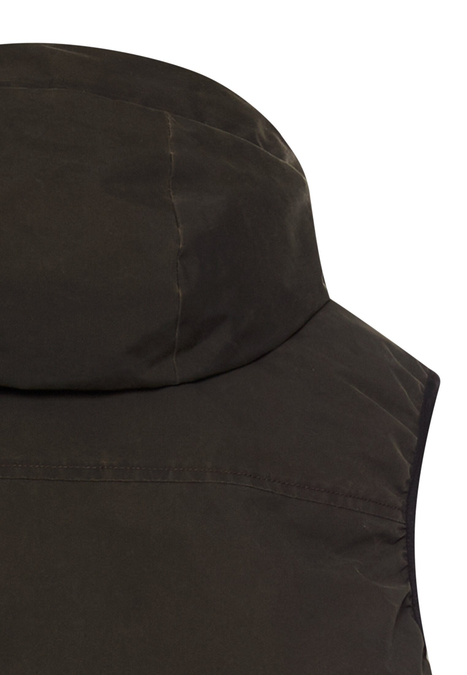 Weste mit Kapuze - 27-Dark Brown - Braun