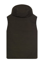 Weste mit Kapuze - 27-Dark Brown - Braun