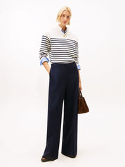 Bundfaltenhose Wide Leg - C1G-BLUE - Blau