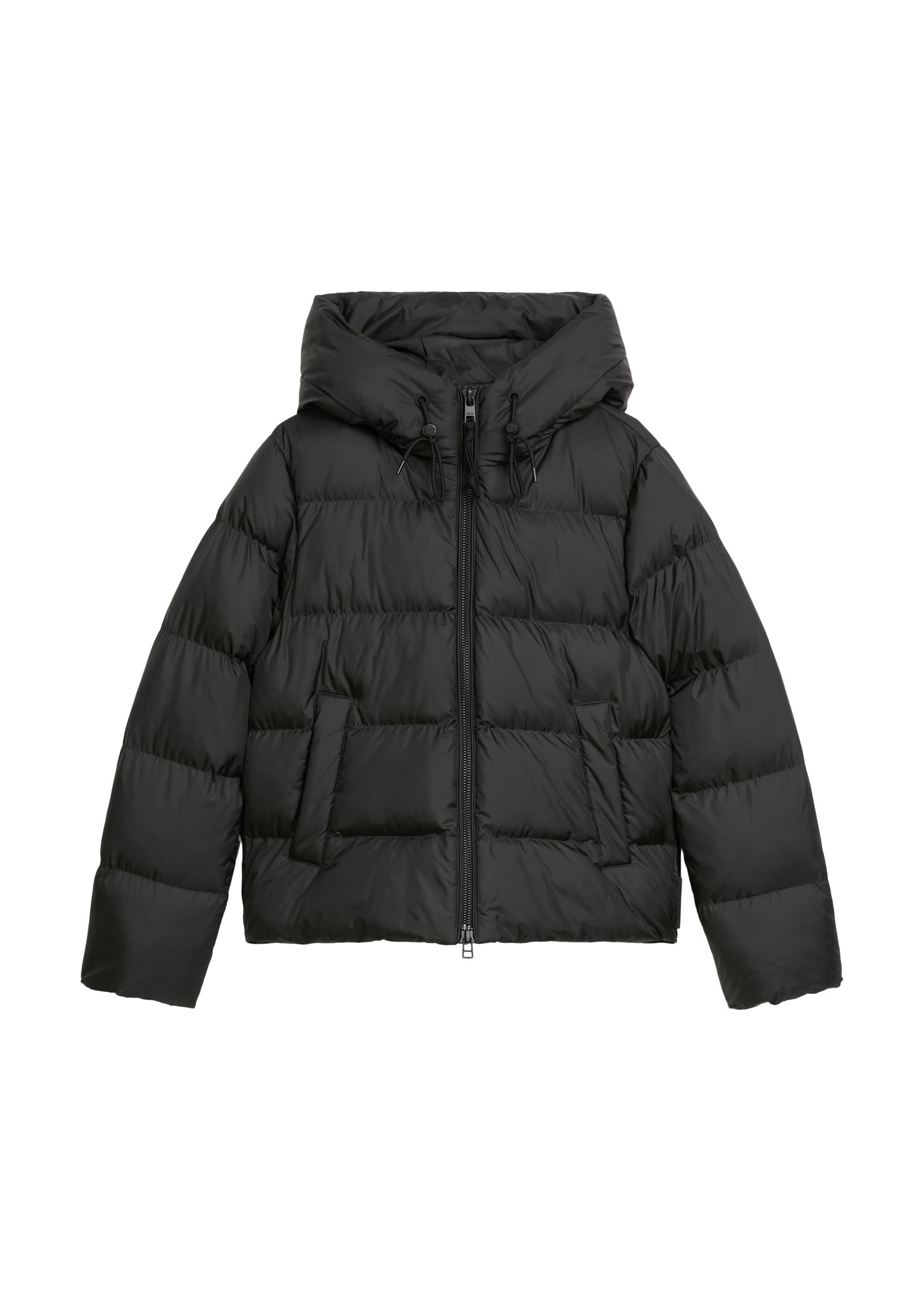 Steppjacke mit Kapuze - 0001-Black - Schwarz