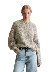 Strickpullover aus Wollmix - 0093-Black_Multi_01 - Grau