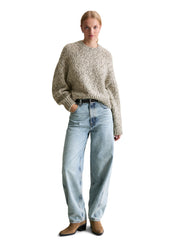 Strickpullover aus Wollmix - 0093-Black_Multi_01 - Grau