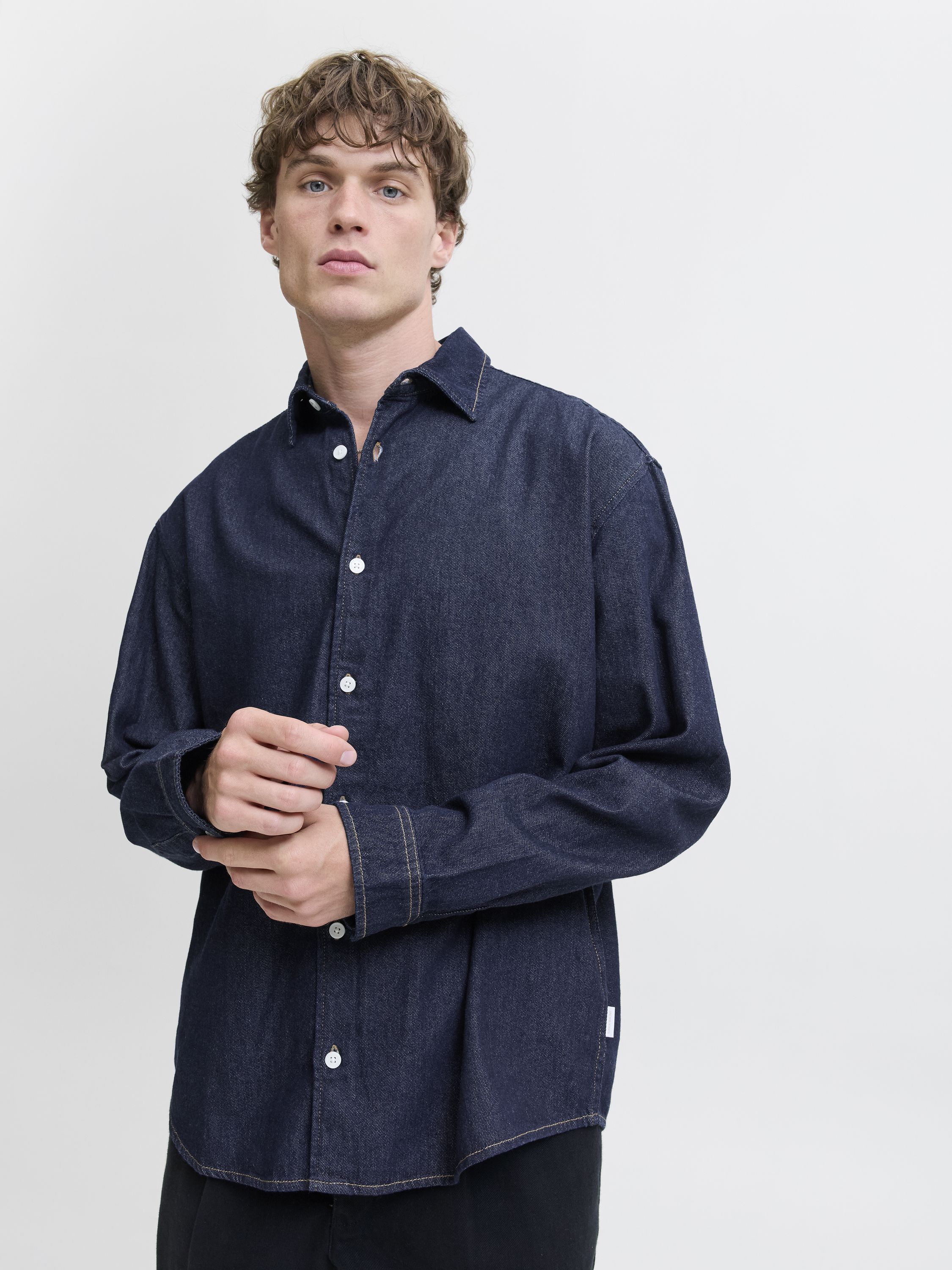 Jeanshemd aus Baumwolle - Dark Blue Denim - Blau