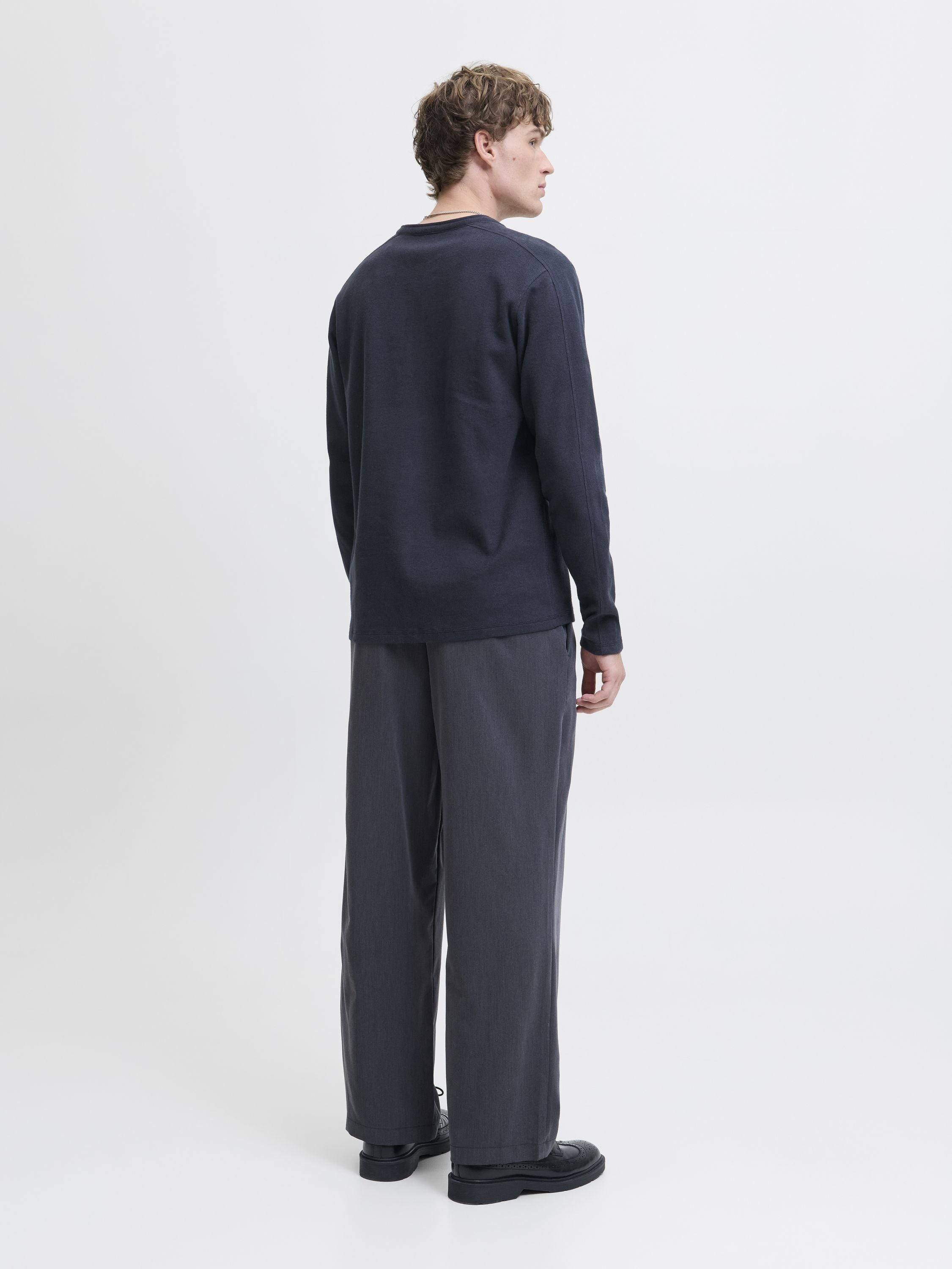Langarmshirt aus Baumwolle - Dark Navy - Blau