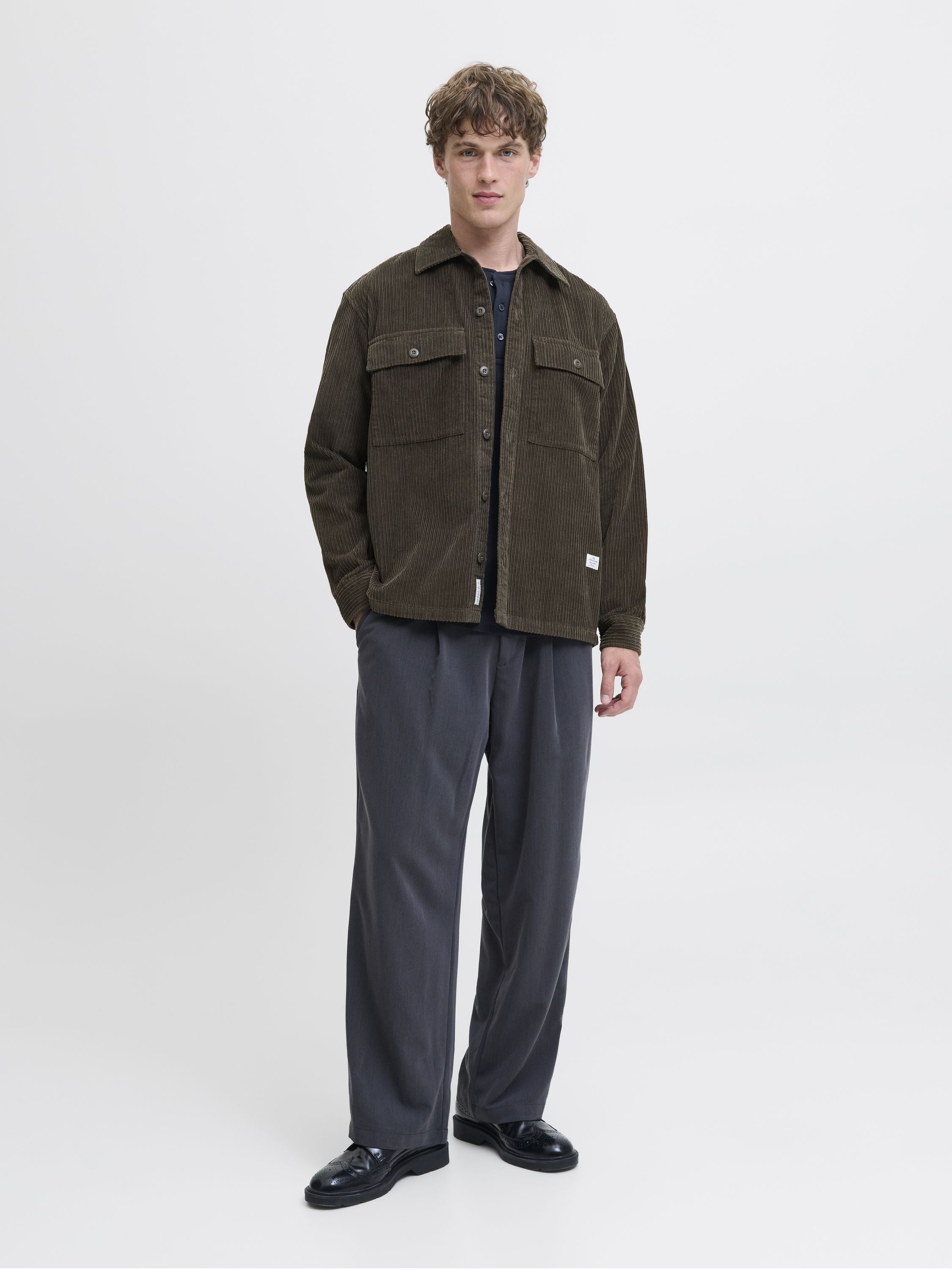 Overshirt Relaxed Fit - Black Olive/SOLID - Braun
