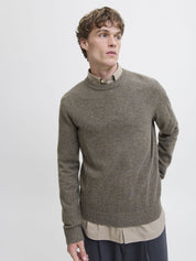 Strickpullover aus Wolle - Stone Gray/MELANGE - Grau