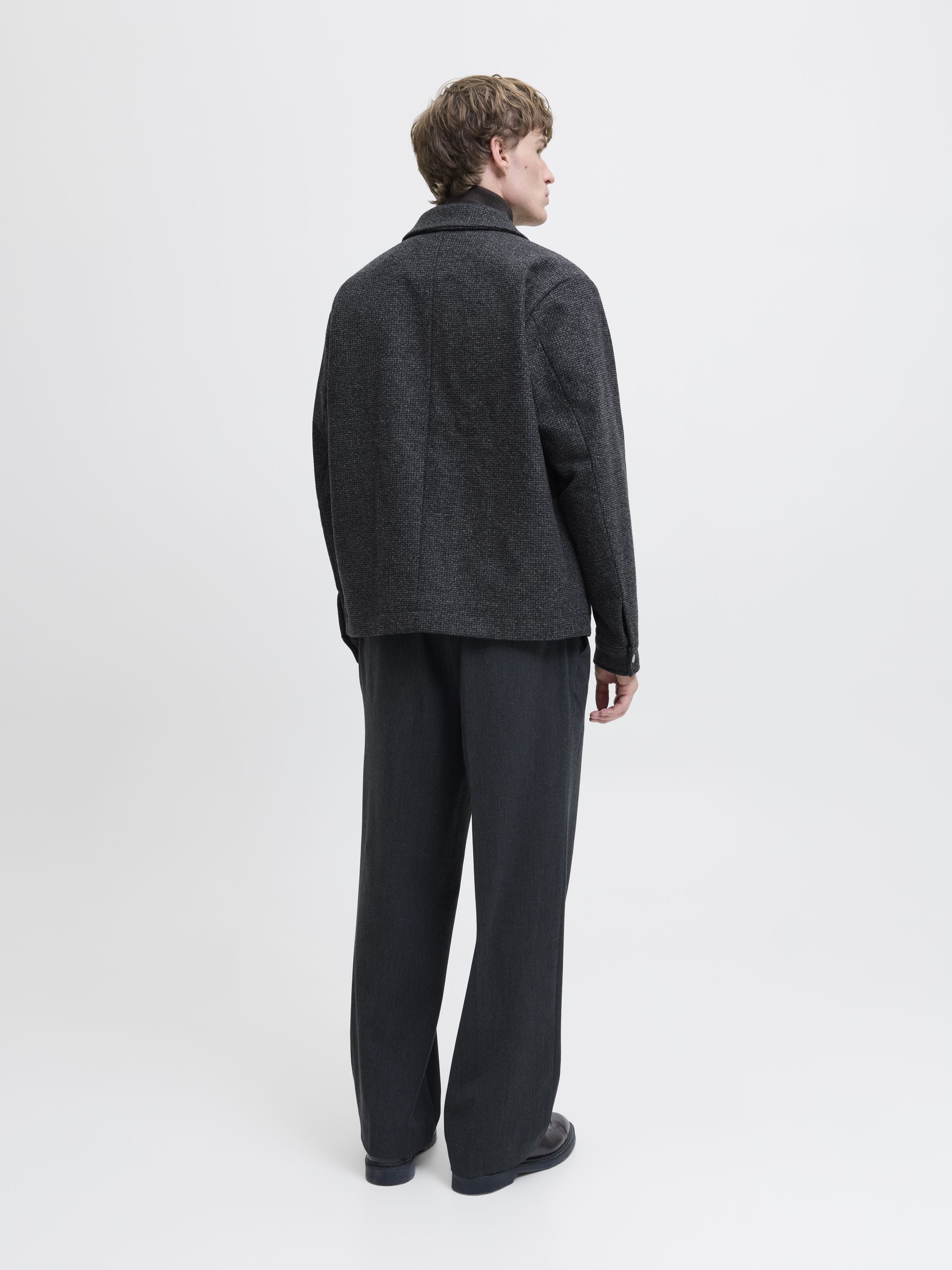 Übergangsjacke mit aufliegendem Kragen - Charcoal Gray/STRUCTURE - Grau