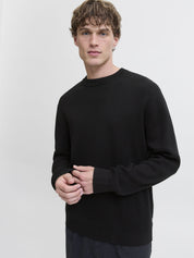Strickpullover aus Baumwolle - Black - Schwarz