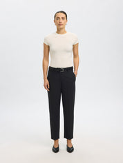 SLFRITA-RIA MW CROPPED PANT FD NOOS - Black - Schwarz