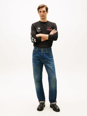 Langarmshirt aus Baumwolle - BDS-BLACK - Schwarz