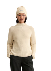 Strickpullover mit Turtleneck - 159-chalky sand - Creme