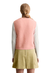 Strickpullunder aus Wollmix - 8177-Rose Powder - Rosa