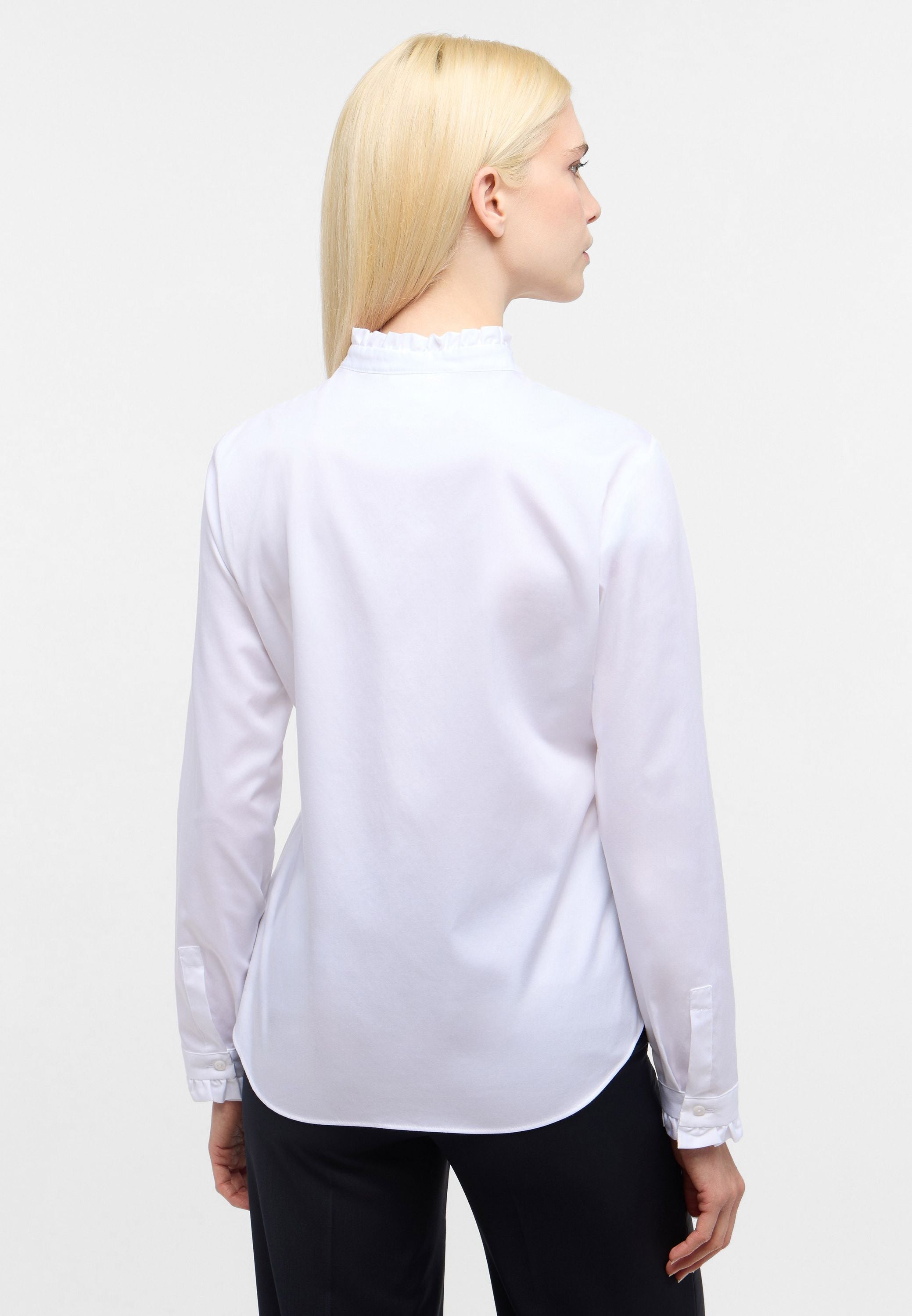 Bluse aus Baumwolle - 00-weiss - Weiß