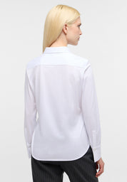 Jersey-Bluse aus Baumwollmix - 00-weiss - Weiß