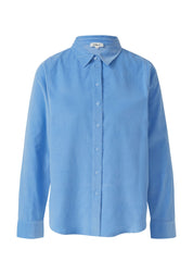 Cord-Bluse aus Baumwolle - 5141-BLUE - Blau