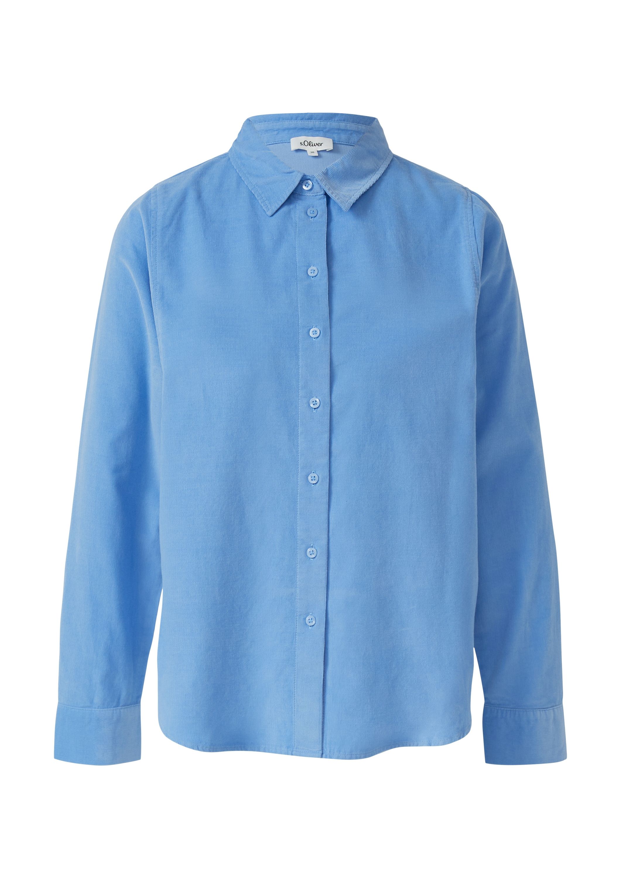 Cord-Bluse aus Baumwolle - 5141-BLUE - Blau