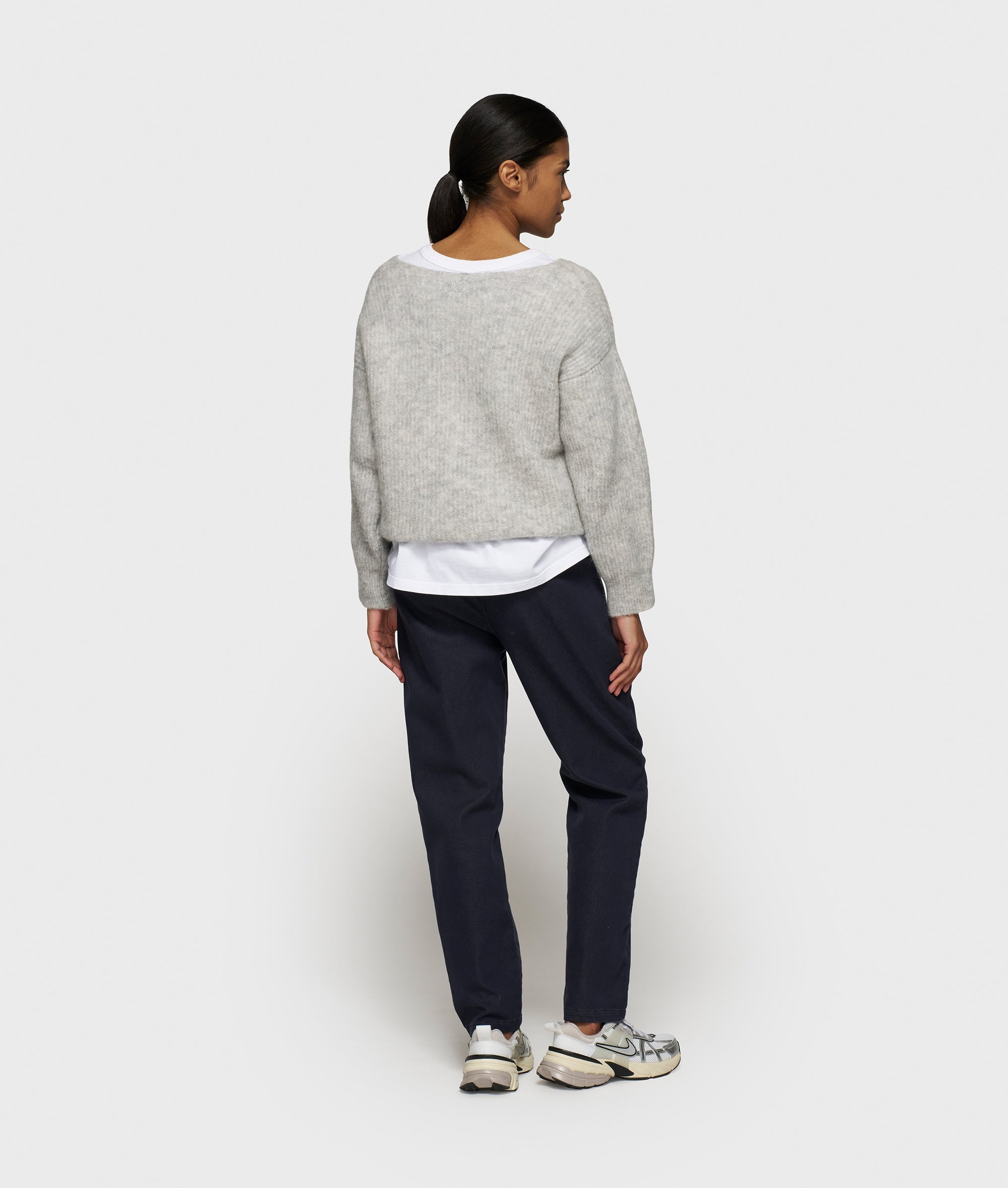 Strickpullover aus Woll-Mix - 4001-light grey melee - Grau