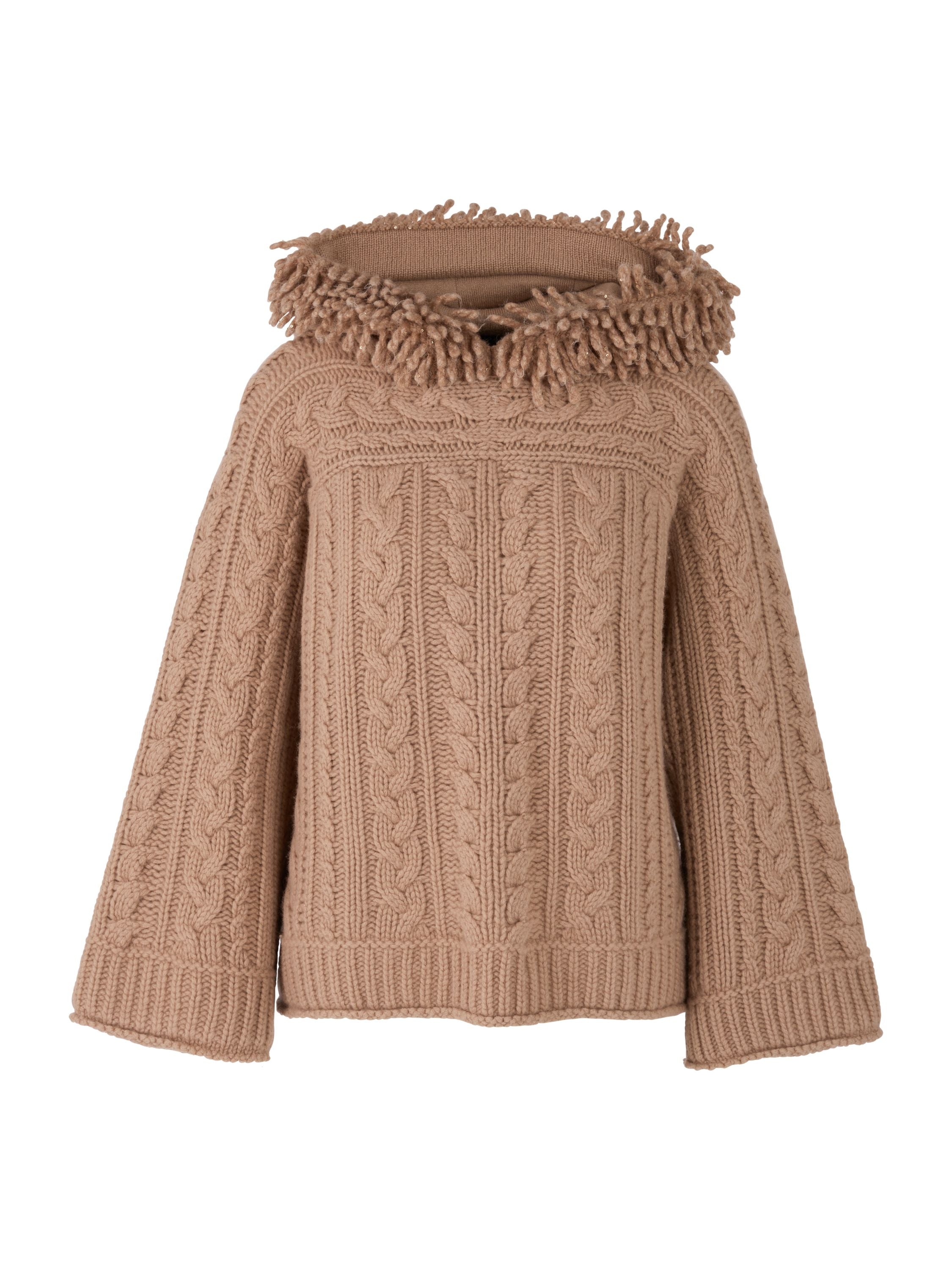 Strickpullover aus Schurwollmix - 623 - Braun