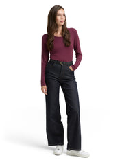 Langarmshirt - 16427-bordeaux red - Rot