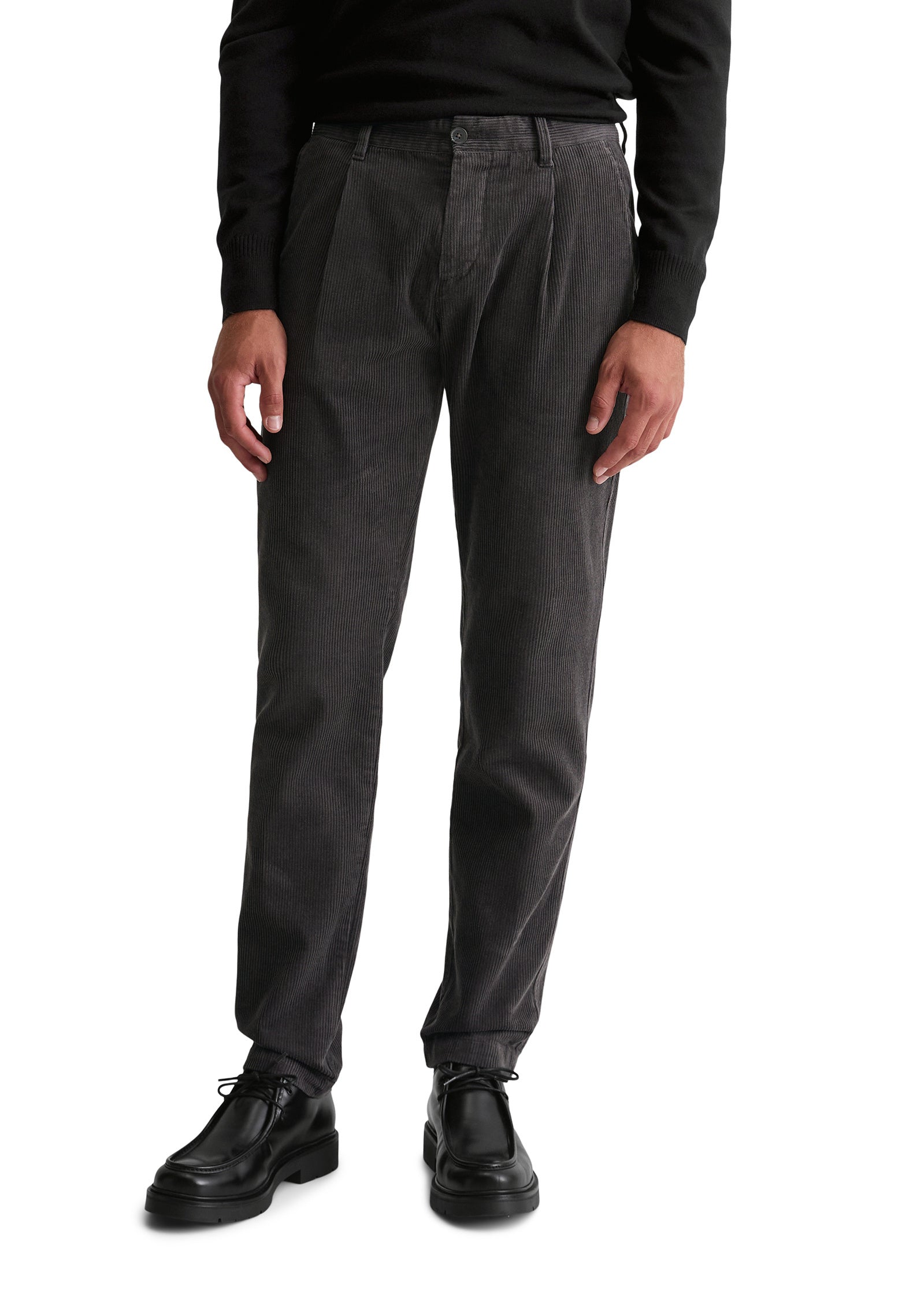 Cordhose Tapered Fit - 985-broken graphite - Grau