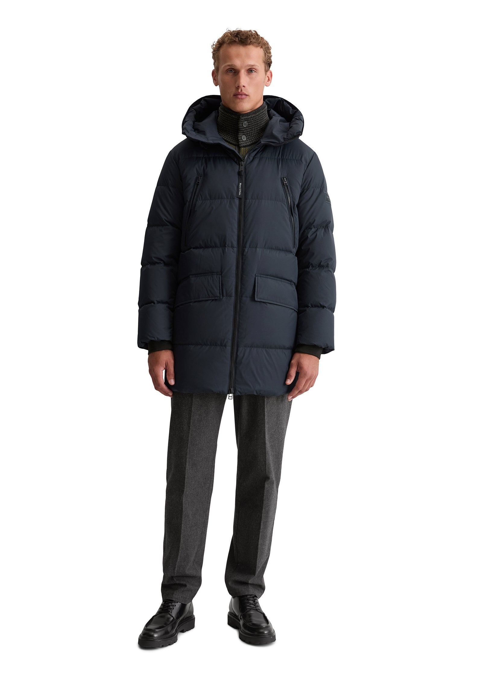 Daunenjacke mit Kapuze - 898-dark navy - Blau