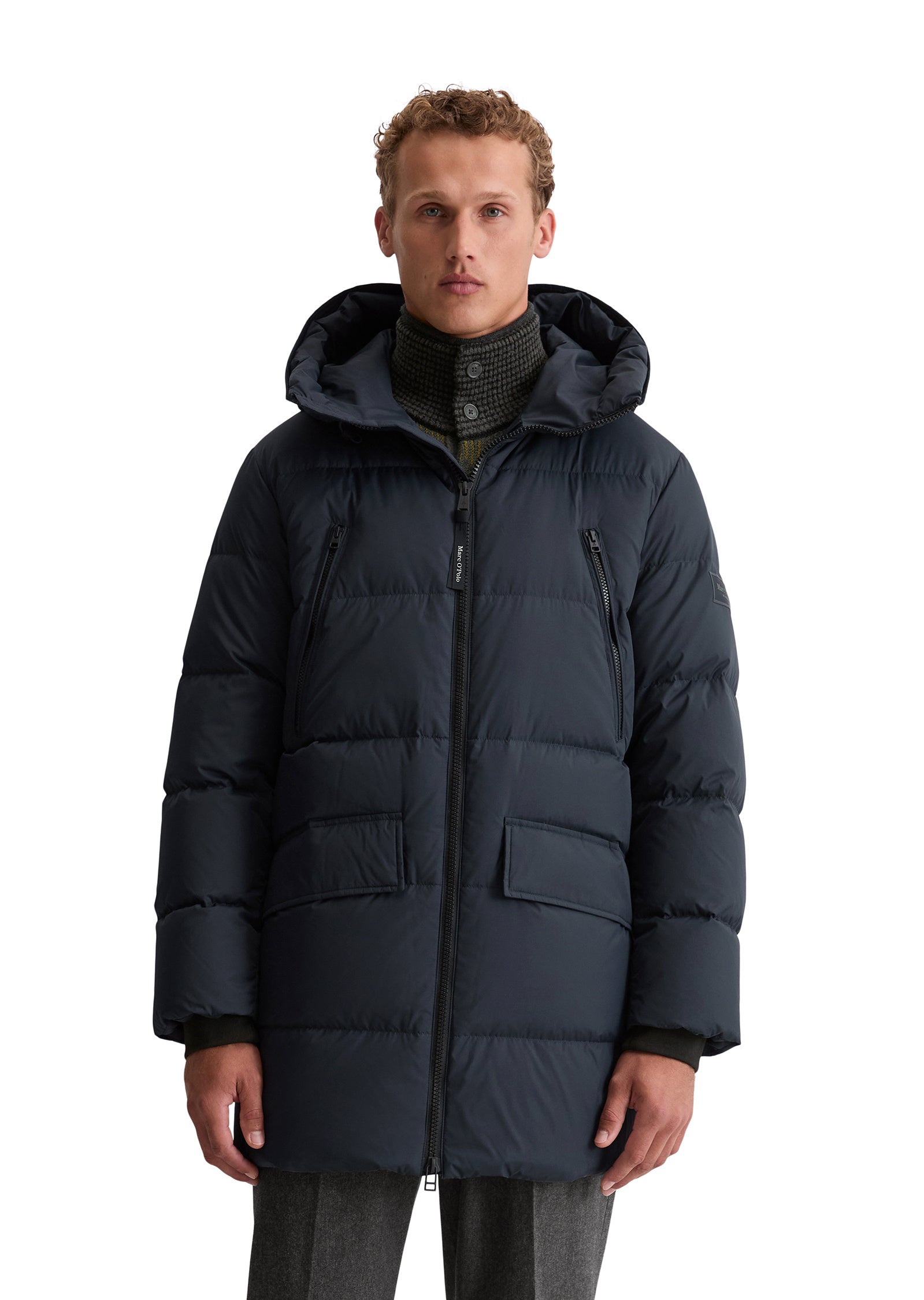 Daunenjacke mit Kapuze - 898-dark navy - Blau