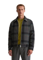 Jacke aus Schurwolle - L43-multi/ mangrove - Grau