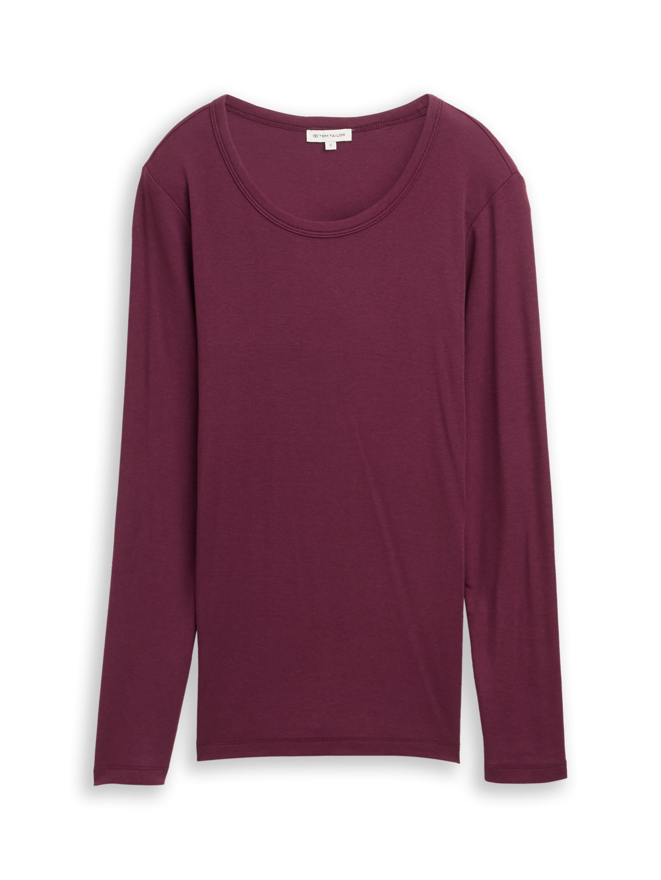 Langarmshirt - 16427-bordeaux red - Rot