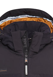 Steppjacke mit abnehmbarer Kapuze - 48-Dark Navy - Blau