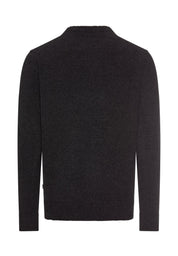 Strickpullover mit Rundhalsausschnitt - 88-Asphalt - Grau