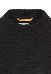 Strickpullover mit Rundhalsausschnitt - 88-Asphalt - Grau