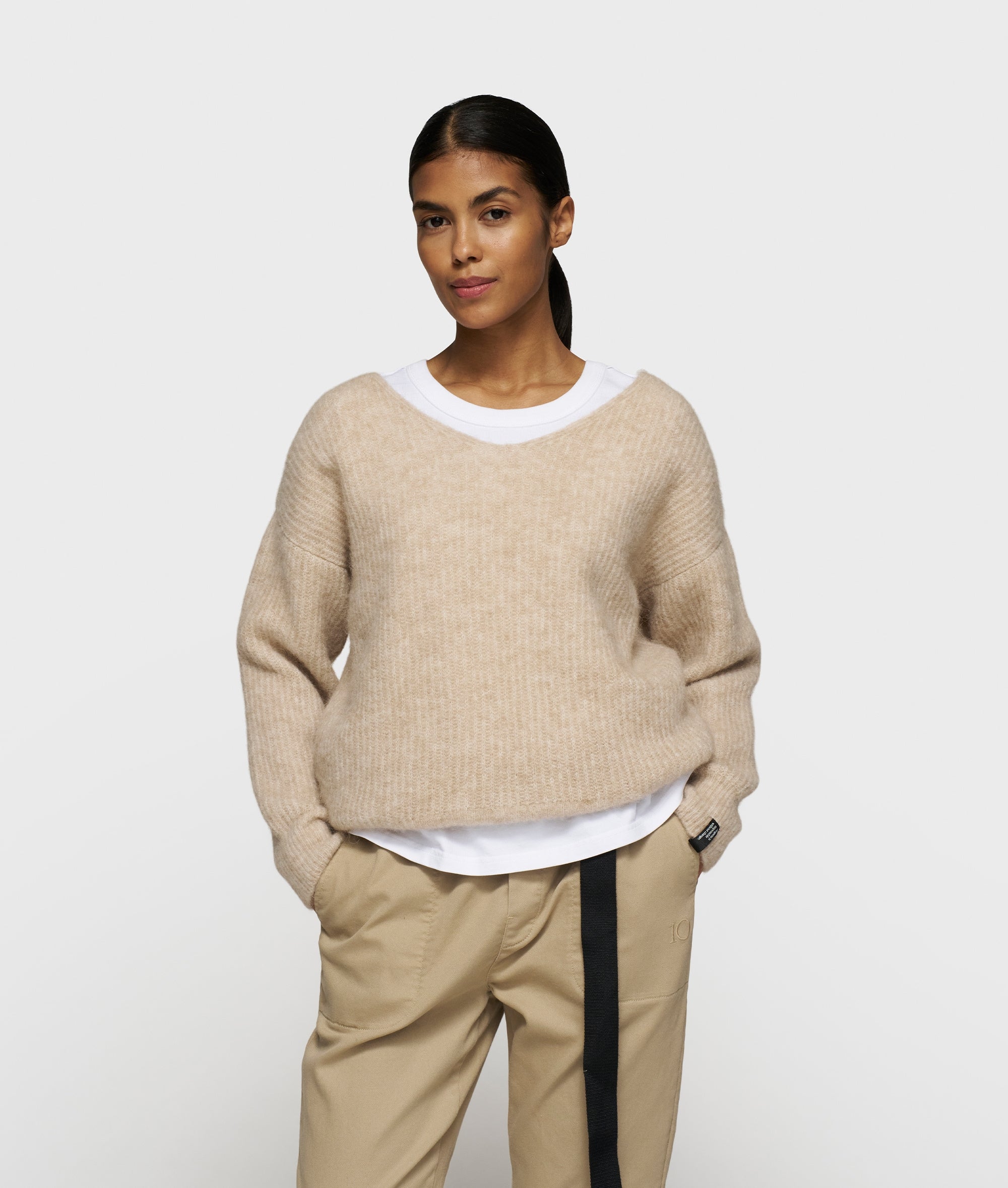 Strickpullover aus Woll-Mix - 1130-earth - Beige