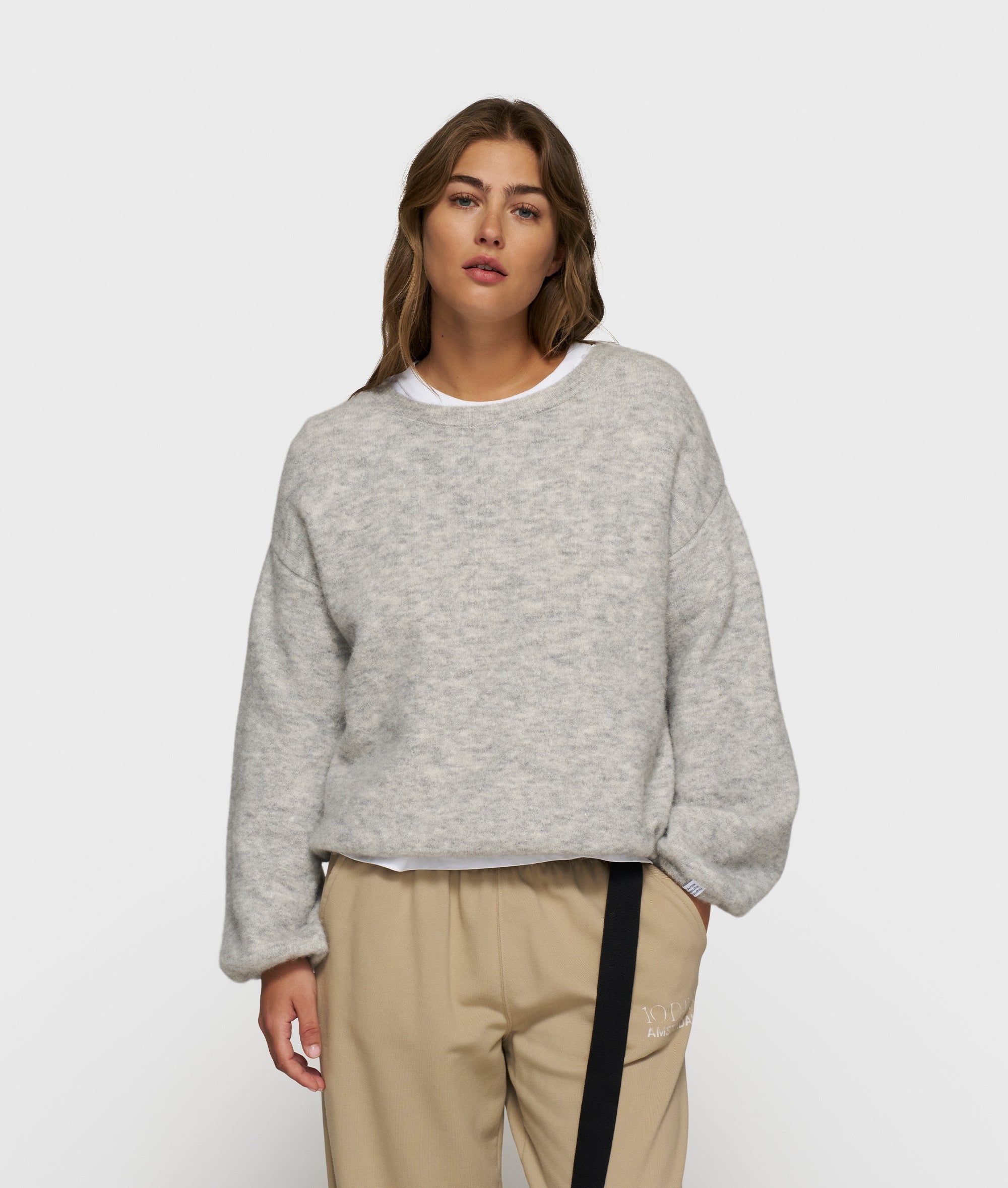 Sweater aus Woll-Mix - 4001-light grey melee - Grau