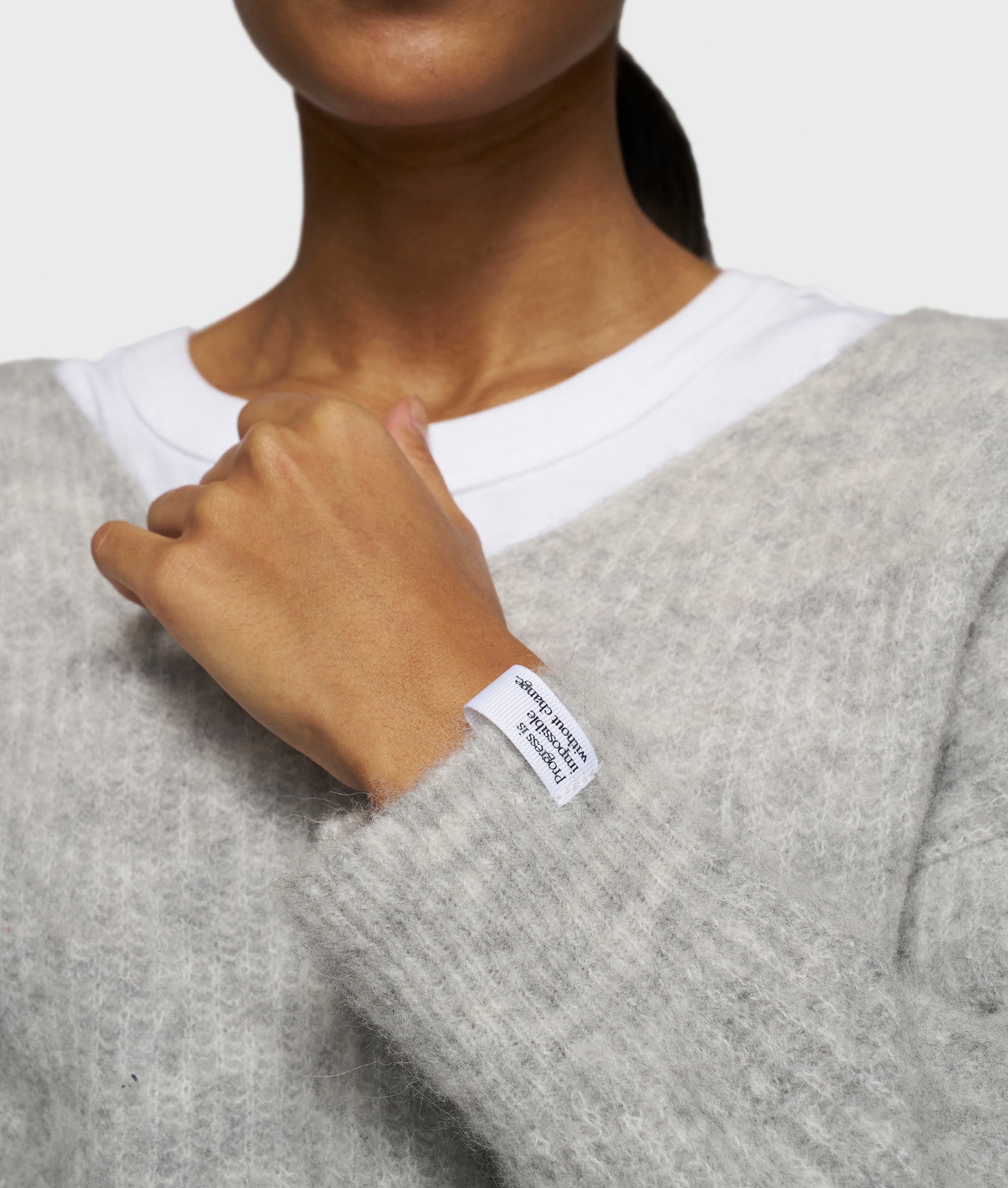 Strickpullover aus Woll-Mix - 4001-light grey melee - Grau