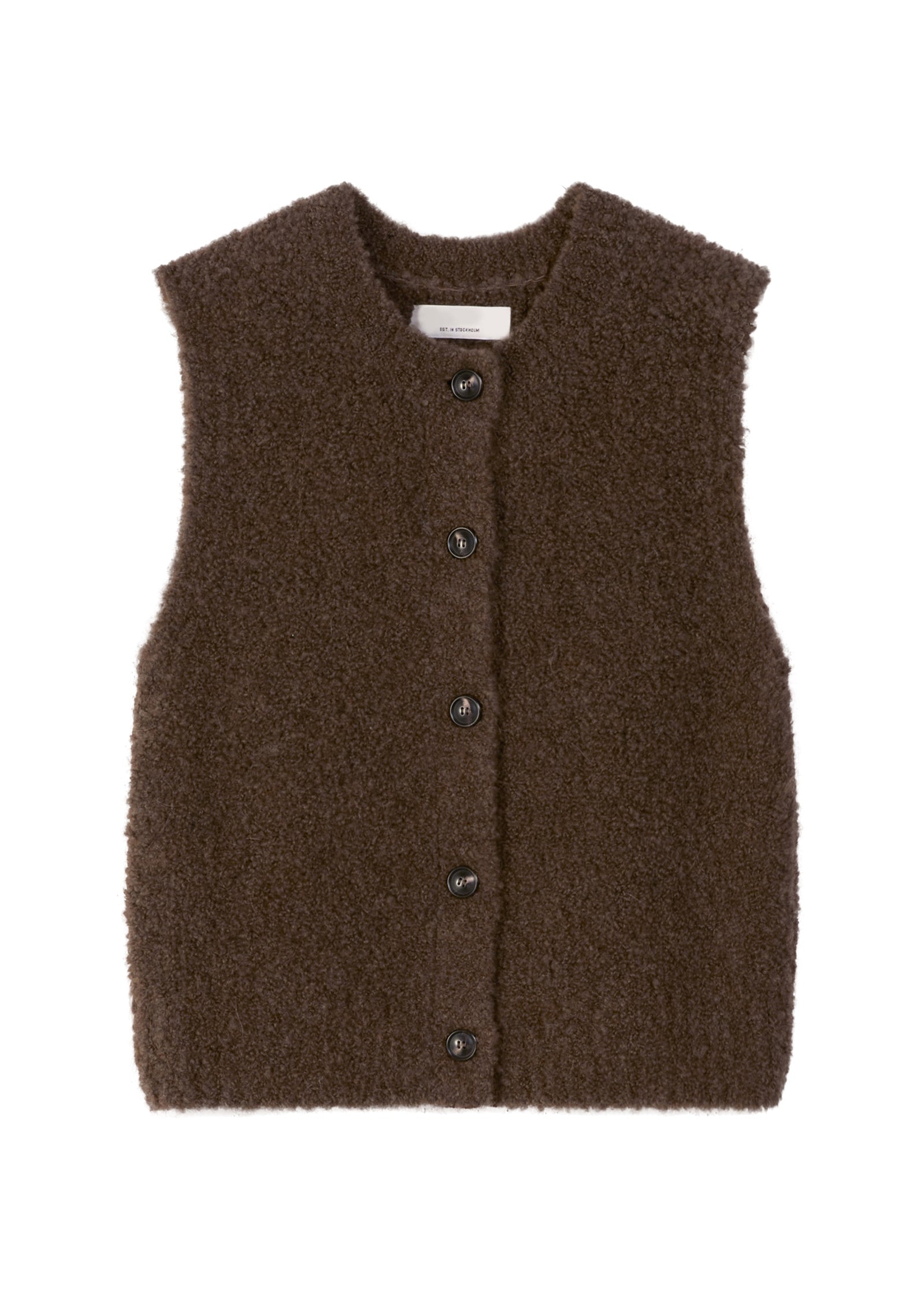 Cardigan ärmellos Regular Fit - 785-shaded brown melange - Braun