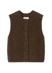 Cardigan ärmellos Regular Fit - 785-shaded brown melange - Braun
