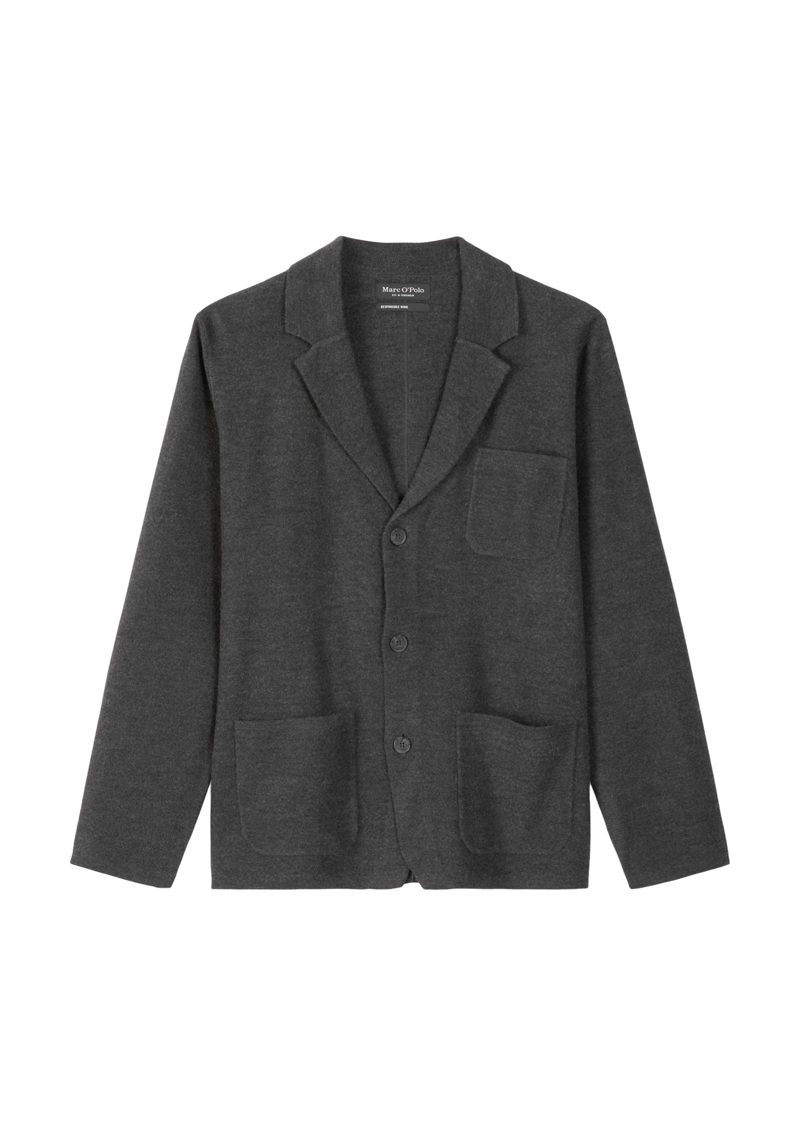Sakko aus Schurwolle - 989-dark grey melange - Grau