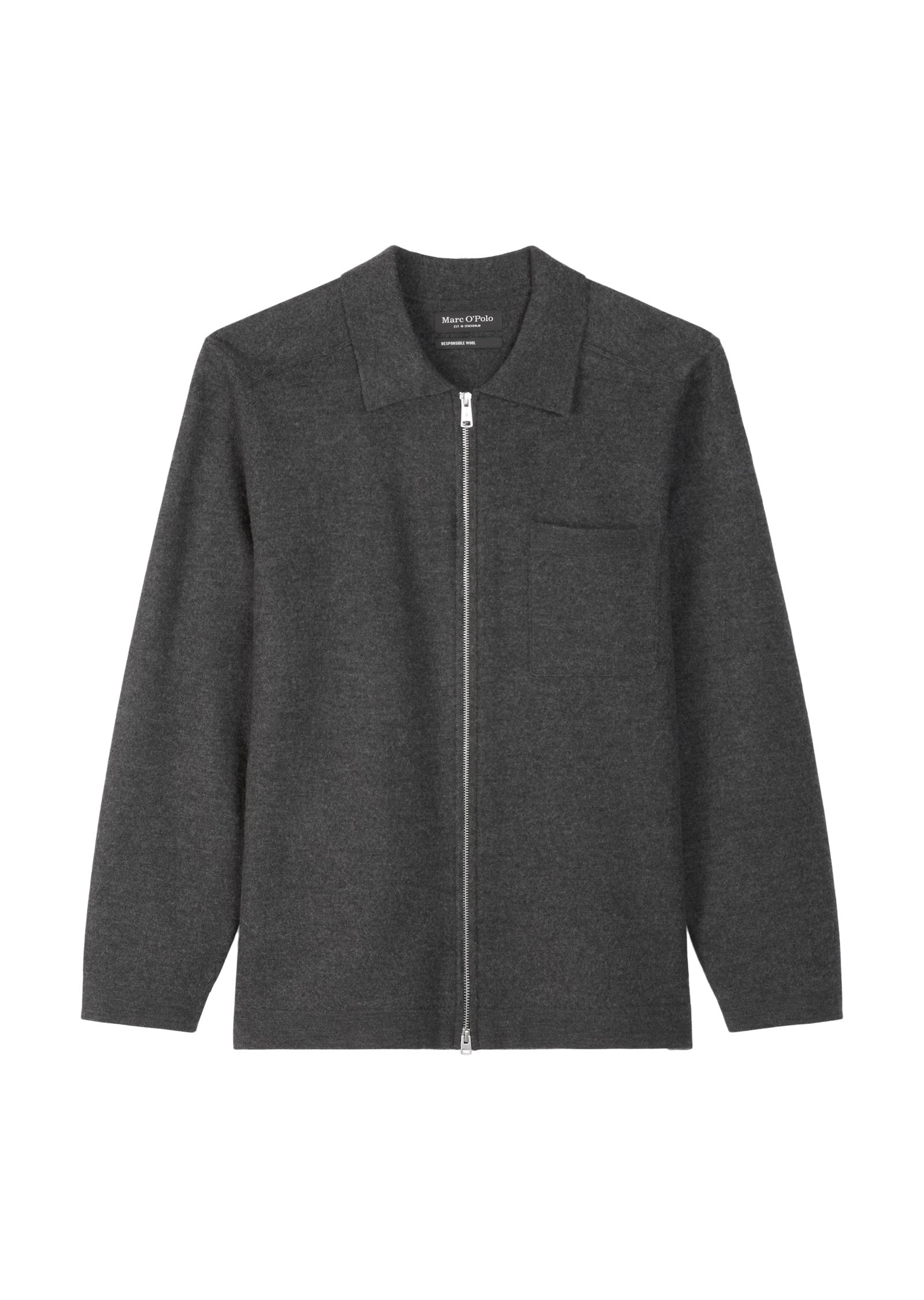 Overshirt aus Schurwolle - 989-dark grey melange - Grau