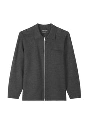 Overshirt aus Schurwolle - 989-dark grey melange - Grau