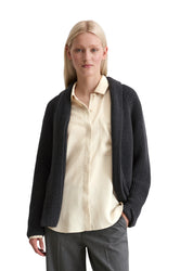 Strickcardigan aus Baumwolle - 975-night grey melange - Grau
