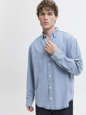 Jeanshemd aus Baumwolle - Medium Blue Denim - Blau