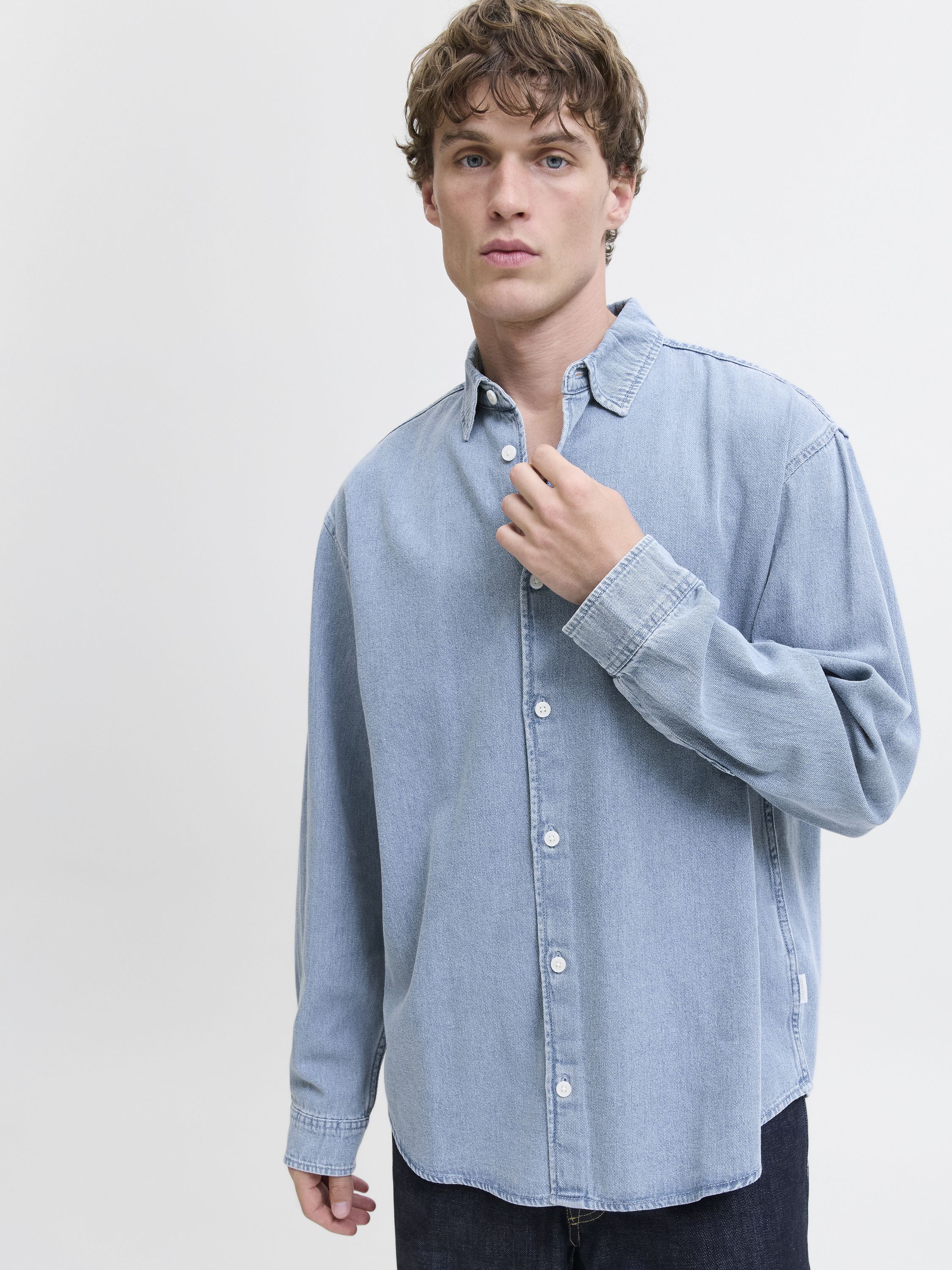 Jeanshemd aus Baumwolle - Medium Blue Denim - Blau