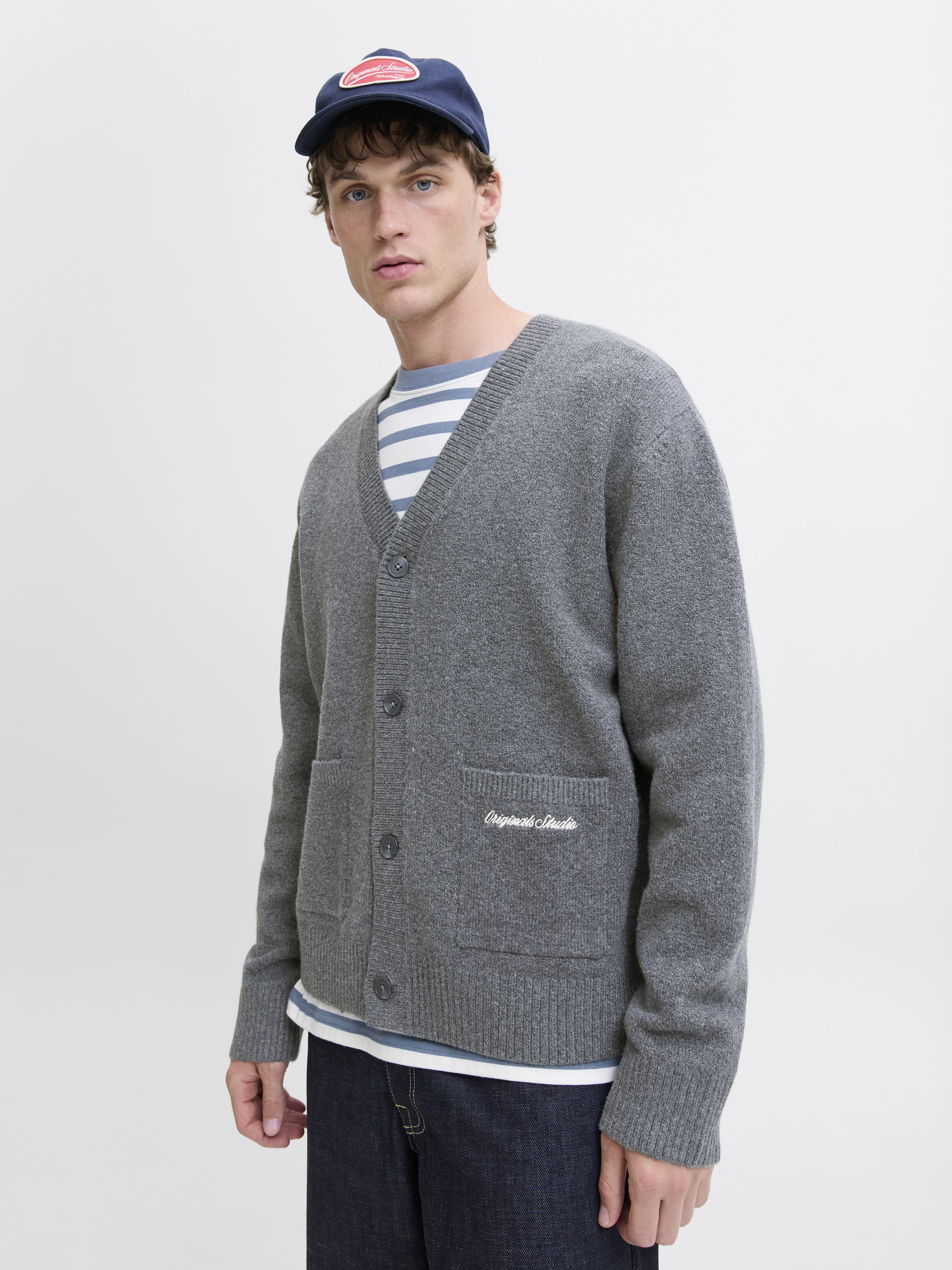 Cardigan - Dark Grey Melange - Grau
