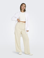 Hose mit weitem Beinschnitt - Birch - Creme