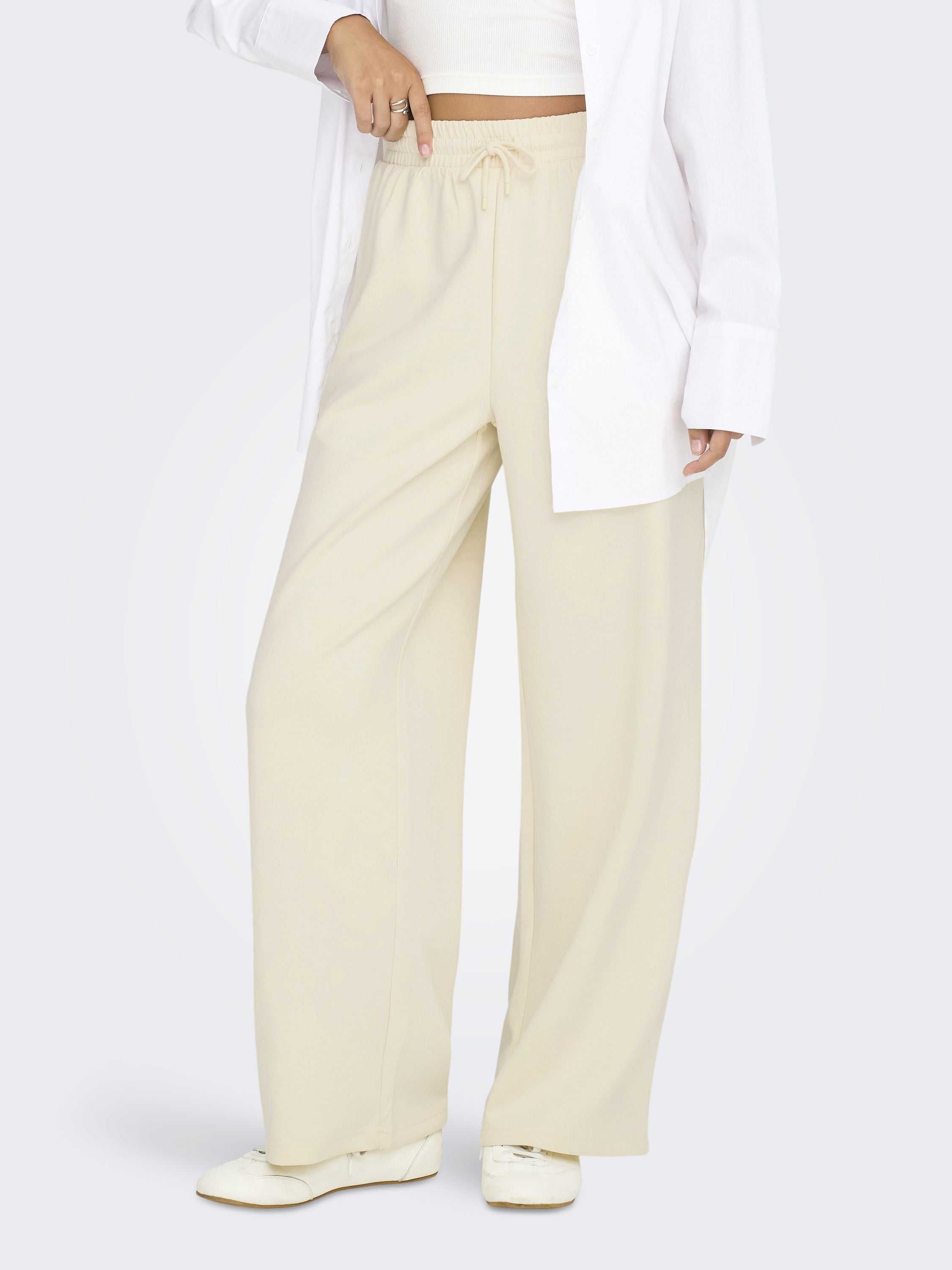Hose mit weitem Beinschnitt - Birch - Creme