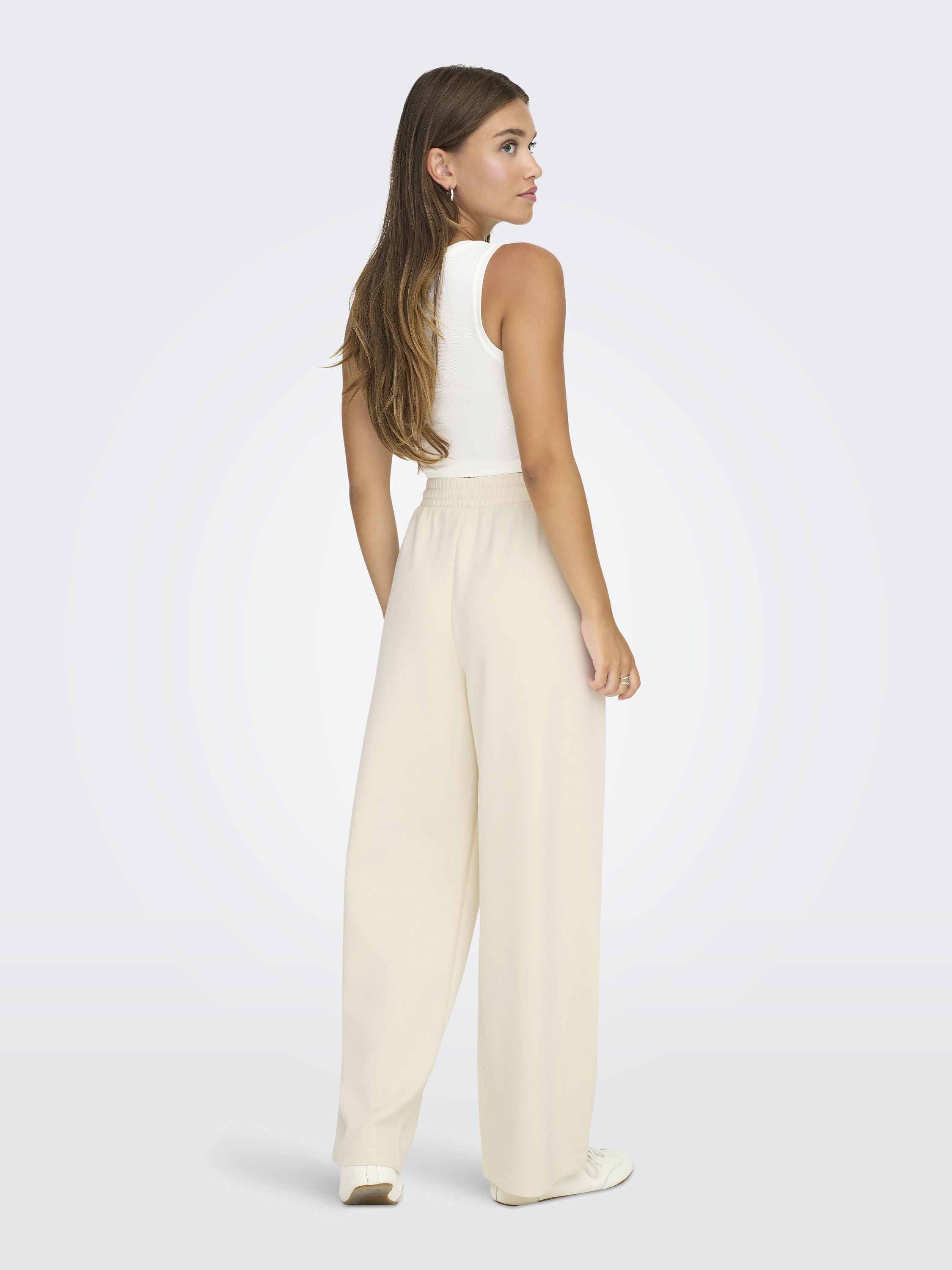 Hose mit weitem Beinschnitt - Birch - Creme